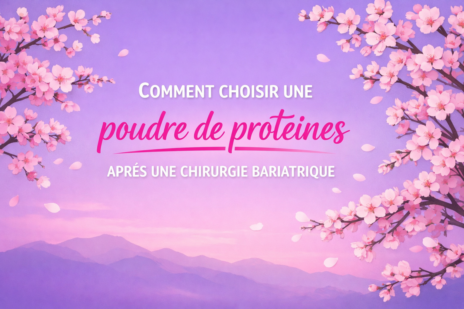 poudre de protéines chirurgie bariatrique